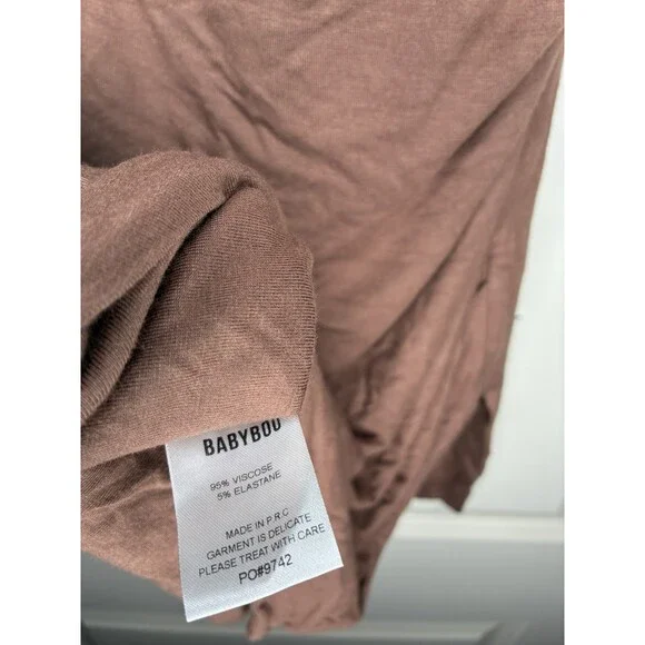 Babyboo NWT Ria Mini Dress Chocolate Brown Size Small Bow Tie Back - Picture 4 of 8